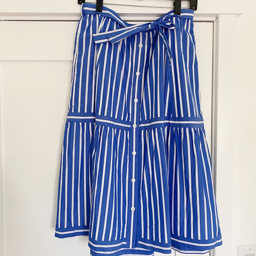 J. Crew Striped Midi Skirt